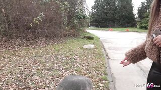 GERMAN SCOUT - Anal Casting Sex for Freckled Big Booty and Bazookas Maid Cora Love