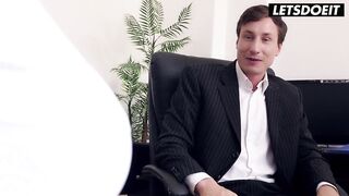 Lustful Secretary July Johnson Craves To Taste Her Boss' Massive Jock - LETSDOEIT