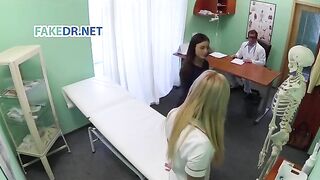 Nurse gets the patient willing for the doctor