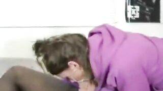 Spouse Begins to Film his Wife , but can't take It.