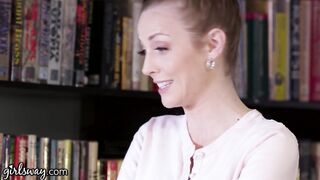 GIRLSWAY Kiara Cole Surprised Masturbating at the Library once more