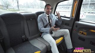 Female Fake Taxi Busty ebony driver with a giant ass treats her passenger to a hardcore fast fucking