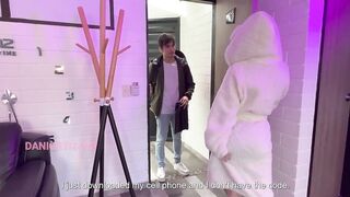 Dani Ortiz chokes on the delivery guy's schlong