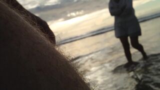 Public Erection CFNM Beach Rencounter between Lady and Boy Exhibitionist