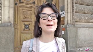 GERMAN SCOUT - CUTE COLLEGE SARA TALK TO FIRST ANAL AT STREET CASTING