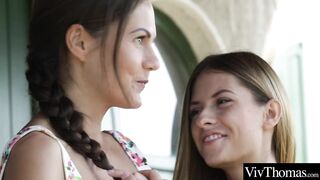 Cute assistant seduces her sexy older boss. She eats her bald cunt