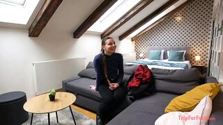 Cum inside a hotty with a European braided hairstyle