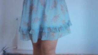 My wife caught me jerking off and her feet are trampling on my balls. She shows as, I cum on melons