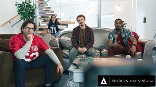 MODERN-DAY SINS - Naughty Teen Leana Lovings Has Sneaky Sex With Stepdad's Buddies Behind His Back