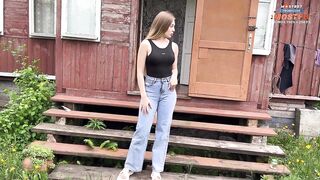 “Can you fuck me?” The neighbor had a precious conversation, greedily sucked dick and let bang snatch