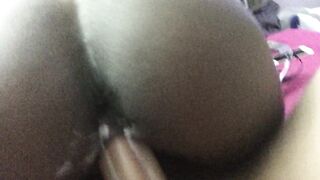 White Spouse Bangs his Ebony Wife and Cum inside her Creamy Vagina