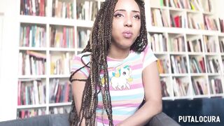 PutaLocura - The wonderful-looking mulatto Luna Blackx milks Torbe after a slutty interview