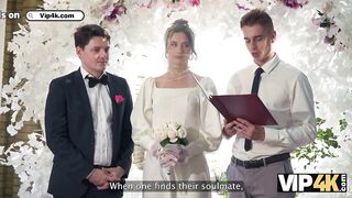 VIP4K. Bride was fucked hard and got anal creampie during the time that guests were watching