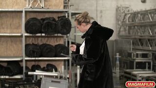 Mature babe gets rammed on the desk