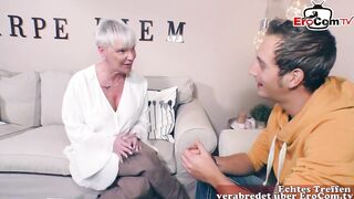 German older big melons granny fucks