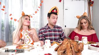 Amateur Boxxx - Kali & Casca's Insane Cuckhold Three-some Thanksgiving