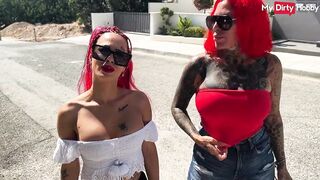 Kinky MILF amateurs Humeyra_Ophelia & CatCoxx share big thick dong in 3-some - MyDirtyHobby