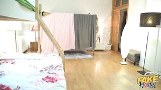 Bound pakistani cutie joins rando couple for hostel fun