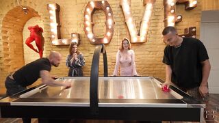 Her Pussy Is The Prize For The Winner Of Air Hockey Game