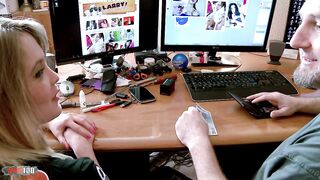 Cute french chick Cristal Bardzo screwed on the daybed for a not many bucks by Terry Kemaco