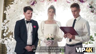 VIP4K. Bride was drilled hard and got anal creampie whilst guests were watching