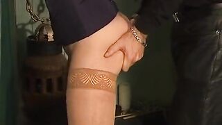 3some S&M action with slutty German aged whore