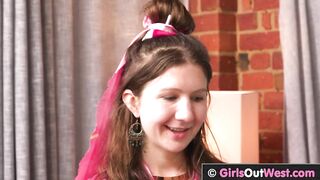 Hairy beauty squirts during lesbian sex