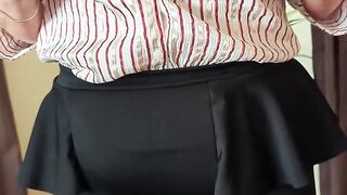 Your much loved centre aged step aunt showing you what this hottie wears to her office job. Do you think my boss approves?