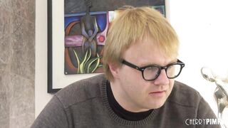 Lewd wife bang it guy in front of loser husband