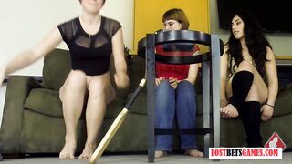 LOSTBETSGAMES - 3 Women Test out Who Has the Majority Worthy Memory Recall Loser Faces the Paddle