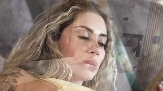 I invite a friend over and he fills my twat with cum in front of my cuckold husband - Sara Blonde