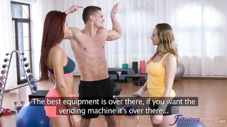Incredible beauties, excellent gym 3-some FULL SCENE - Fitness Rooms