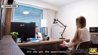 LOAN4K. Hawt customer wanted to get a loan, but got fbutt slamed eventually. Hawt sex with Arina Shy