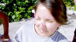 Bushy snatch and double anal penetration for French beauty with big breasts Nathalie Vanadis