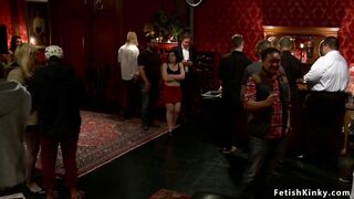 Sub rough drilled at wine testing party (Ariel X, Mandy Muse, Ariel X.)