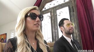 Grieving Golden-haired Widow Blows and Fucks Unyielding Schlong