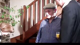 Papy and mate fuck same slut