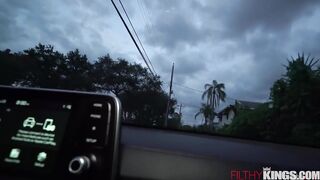 Hot Asian Hooker Gets Banged in the back of the Car