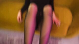 So Concupiscent! Screwed her through Ripped Pantyhose, Foot Job, Squirting, Sperm Flow - Quarantine Dance