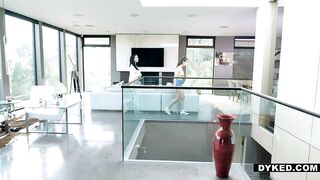 Bff's lesbian cougar mamma fucks cassidy w strap-on!