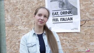 GERMAN SCOUT - CUTE TEEN KINUSKI TALK TO REAL LEG SHAKING ORGASM CASTING