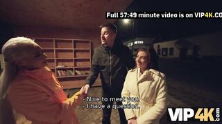 VIP4K. A sudden 3-some with 2 Colombian hotties, during the time that the second man is cuckolding in humiliation