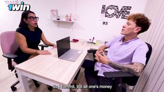 MILF brunette Colombiana Rides her landlord dick to not get kicked out! - Kylei Ellish