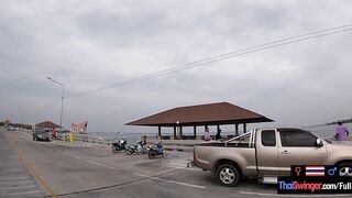 Real Amateur Couple Oral job-Job and Sex Outdoor in Public on an Island