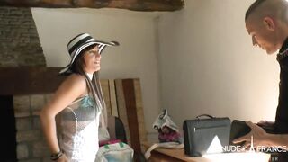 Young brunette slut gets her butt hammered