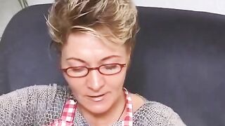 two wicked German dominas spanking the big booty of their male servant