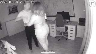 Risky fuck in the office, the surveillance camera recorded us