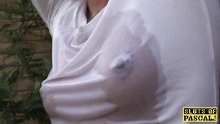 Emo brit yielding facialized in advance of being drenched