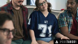 PURE TABOO Mischievous Teen Leana Lovings Seduces Her Stepdad's Best Friends