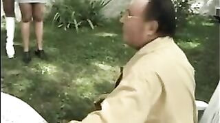 FRENCHMATURE 15 brunette granny step mommy and a golden-haired babe